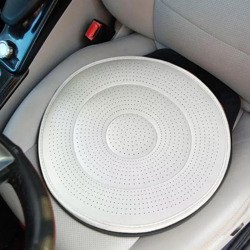 Rotating Car Seat Cushion, 360° Full Rotation, 53x40cm, an Ti-Slip Seat Pad, Moisture-Wicking Cushion, Ergonomic Support, for Driver, SUV, Truck, Elderly, Senior, Travel, Commute, Automotive