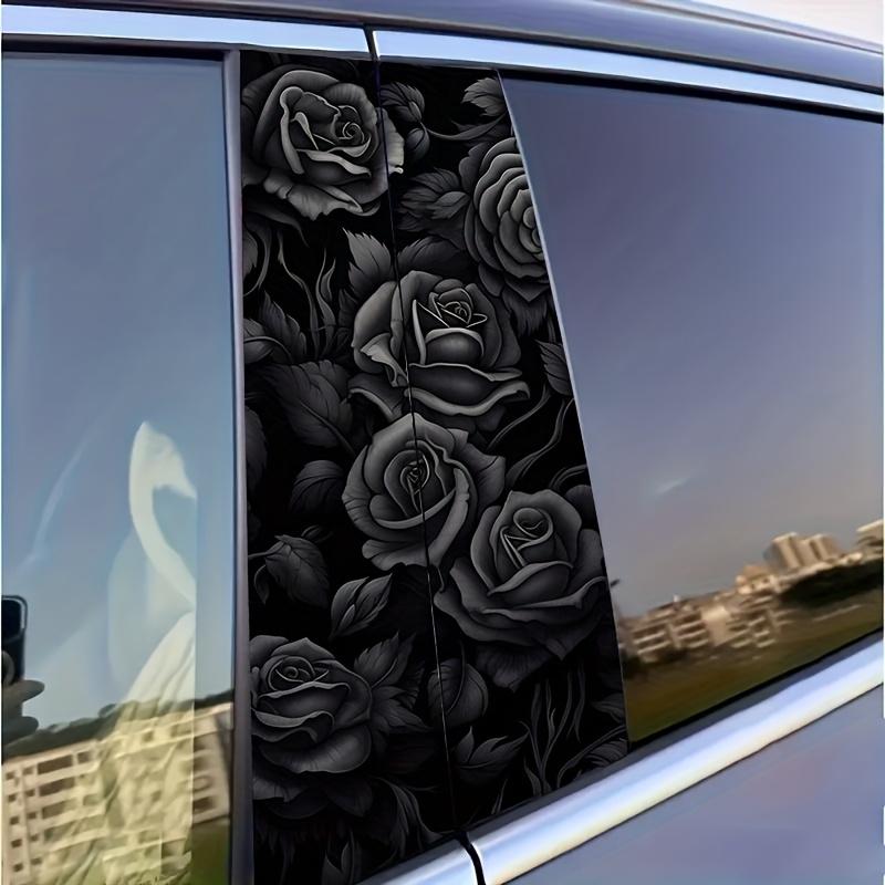 Rose Pattern Car Window Windshield Sticker, Self Adhesive Car Window Decal, Universal Car Exterior Decoration Accessories Sticker For Cars Window, Body, Mirror