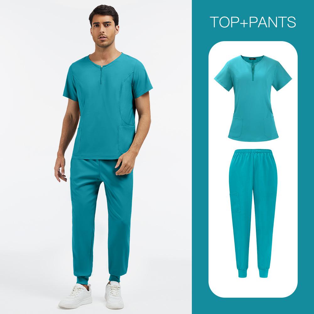 Staff Uniform Sets Hotel Work Wear Medical Scrubs Beauty Salon Front Desk Uniform Tops And Pants