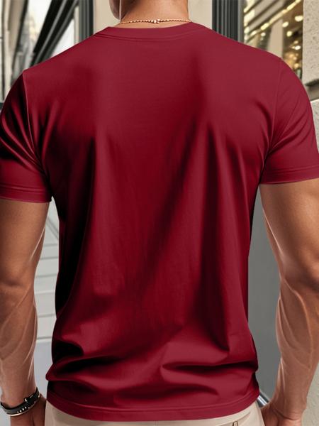 Men's Solid V-Neck Short Sleeve T-Shirt, Soft Breathable Heart-Neck Top, Classic Basic Versatile Tee – Suitable for Daily Wear, Layering & Outdoor Sports, Casual Fashion Must-Have for Men Men's Solid V-Neck Short Sleeve T-Shirt, Soft Breathable Heart-Neck Top, Classic Basic Versatile Tee – Suitable for Daily Wear, Layering & Outdoor Sports, Casual Fashion Must-Have for Men