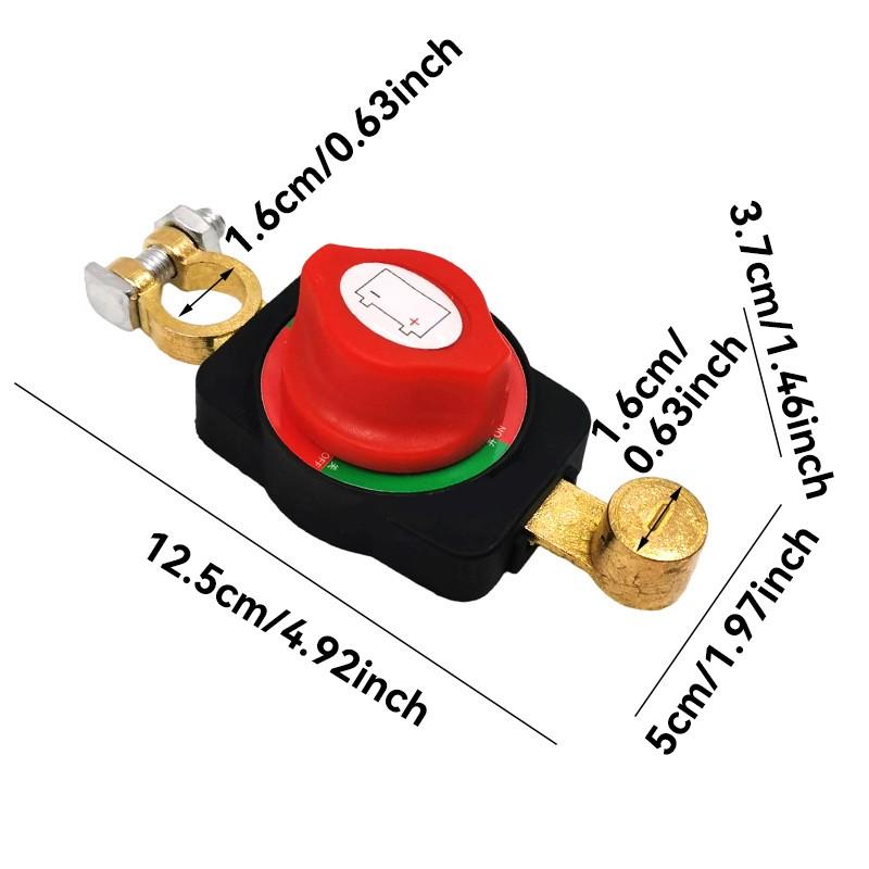 Top Mount Battery Disconnect Switch, Third Generation, Design, Suitable for Trucks, Boats, Rvs, Negative Terminal Control
