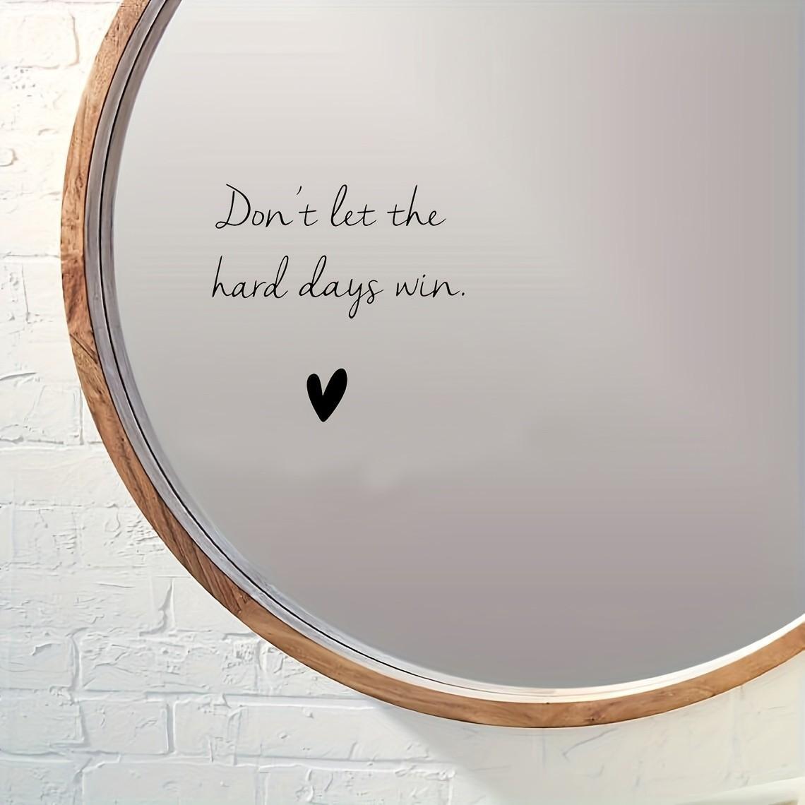 Home Decor Sticker, Inspirational Quote, Mirror Sticker, Door Sticker, Bumper Sticker, Car Window Decal, Vinyl Sticker for Home Decoration