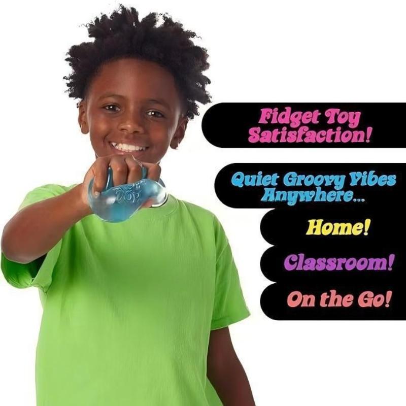 Square Soft Ball Ice Cube, Moldable Stress Relief Toy, Blue Filling, Comfortable Touch, Ideal for All Ages, Sensory Relaxation