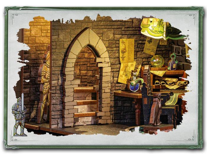 CUTEBEE Darkness Common Room DIY 3D Book Nook Kit  Magic Series Miniature Bookcase with LED Lights Handmade Creative Toy for Teens Adults Holiday Christmas Black Friday Gift Dust Proof Home Decor Magical Ambiance