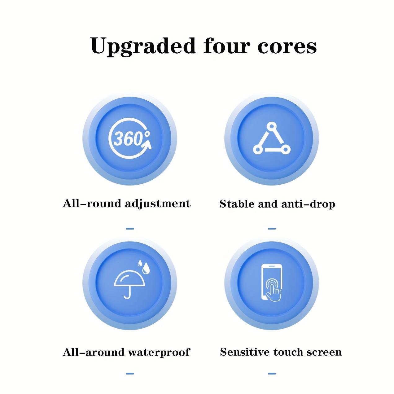 1 piece set of ABS material rotatable phone holder, suitable for bicycles and motorcycles; Fully enclosed waterproof, rainproof and shockproof design, with a touch screen protective shell, stable shock absorption, and reserved charging port; Compatible wi