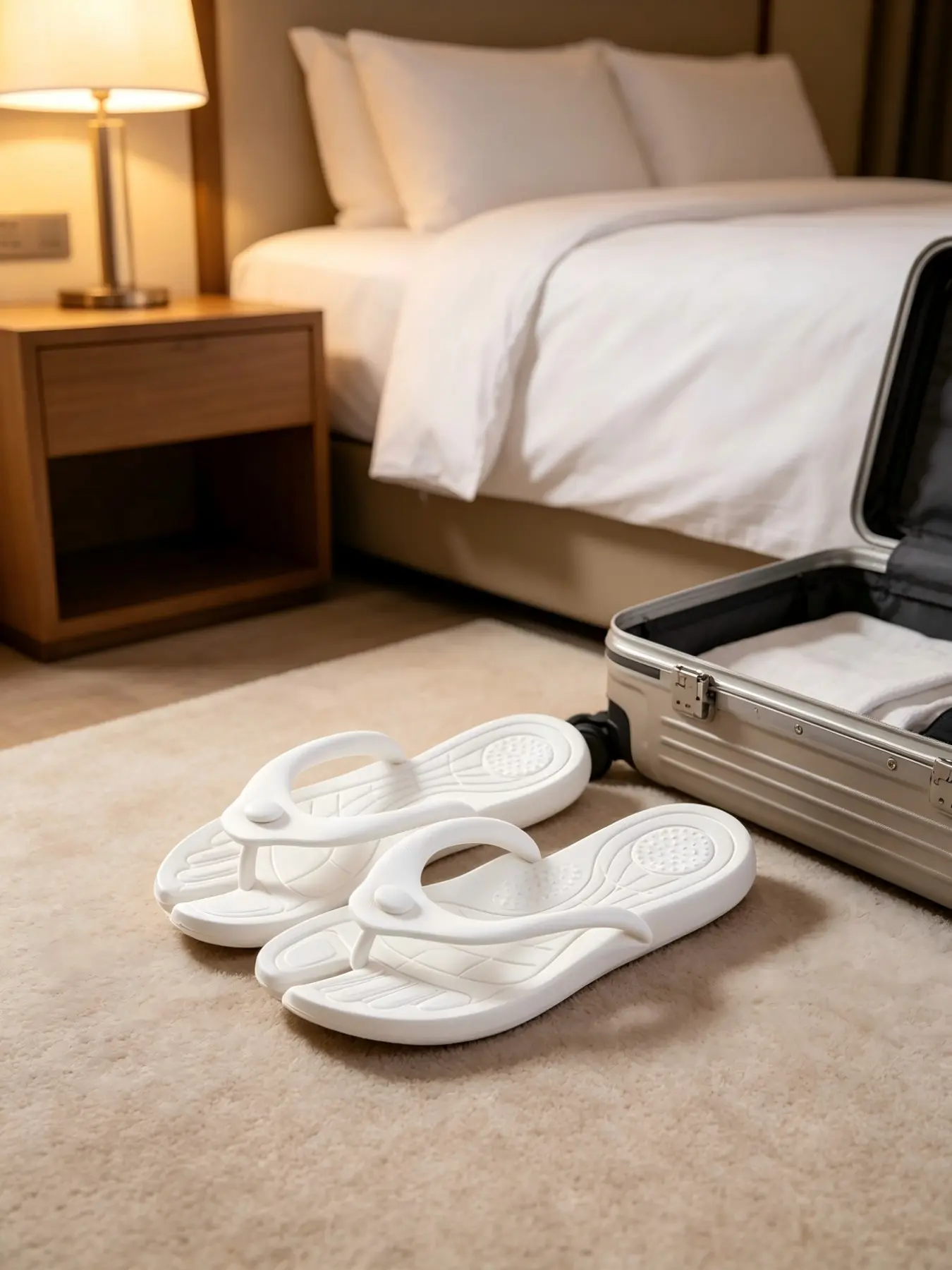 Foldable Travel Sandals, Portable Non-Slip Eva Flip Flops, Ideal for Business Trips, Hotel Stay, Beach Wear, Comfortable & Lightweight Footwear