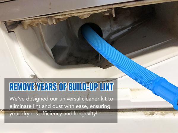 Sealegend Dryer Vent Cleaner Kit Vacuum Hose Attachment for All Vacuum Cleaners, EVA Elastic Universal Connector, Deep Cleaning, Fire Prevention, Home Essentials