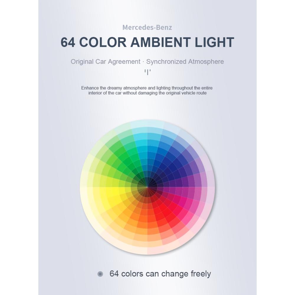 64 Colors RGB Factory-Match Special LED Turbine Air Vent Cover for Mercedes Benz E-Class (W213) - Vehicle Control, Automotive Atmosphere Lamp, Recessed Interior Decoration, Car Light Embellishments, Backlit Speaker Trim Panels, Gift for Boyfriend, Car Atm