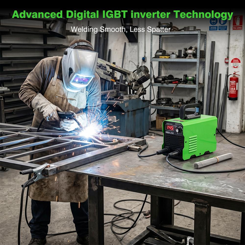 110V Portable Lightweight IGBT DC Inverter Stick Welder - Digital, Handheld Arc Welding Machine Tools Kit with LCD Display, Auto Current Matching, Easy for DIY Projects, Beginner-Friendly Equipment, Digital Welding Machine, Handheld Welding Machine