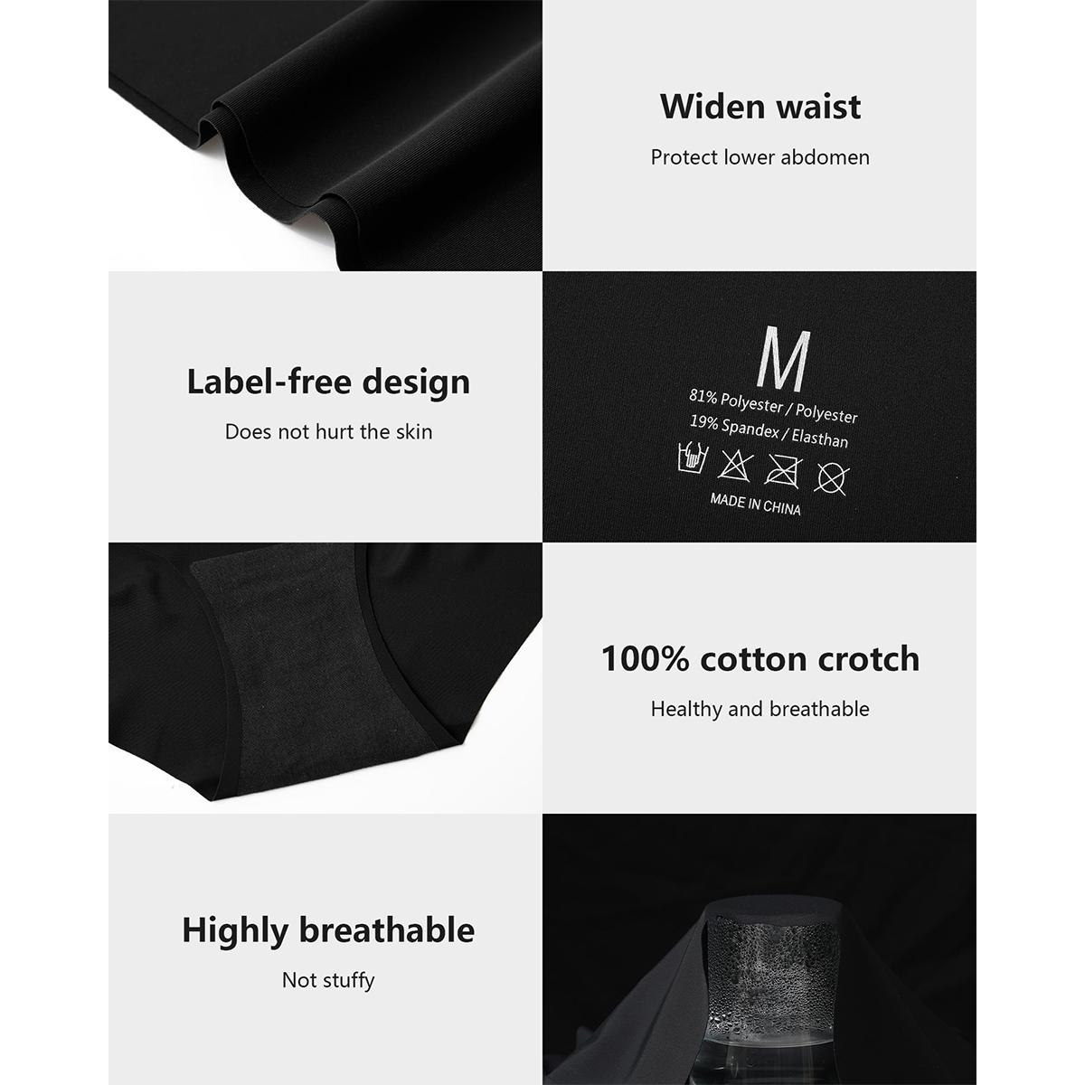 LEVAO High Waist Seamless Underwear for Women Full Coverage Brief No Show Simple Comfortable Panties 6 Pack S-XXL SpringStatements LEVAO High Waist Seamless Underwear for Women Full Coverage Brief No Show Simple Comfortable Panties 6 Pack S-XXL SpringStatements