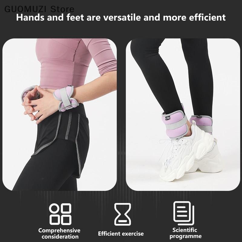 2-Pack Adjustable Ankle/wrist Weights Set, 0.5kg Iron Sandbags, Best Training Equipment for Fitness, Running, Aerobics, Multifunctional Workout Gear
