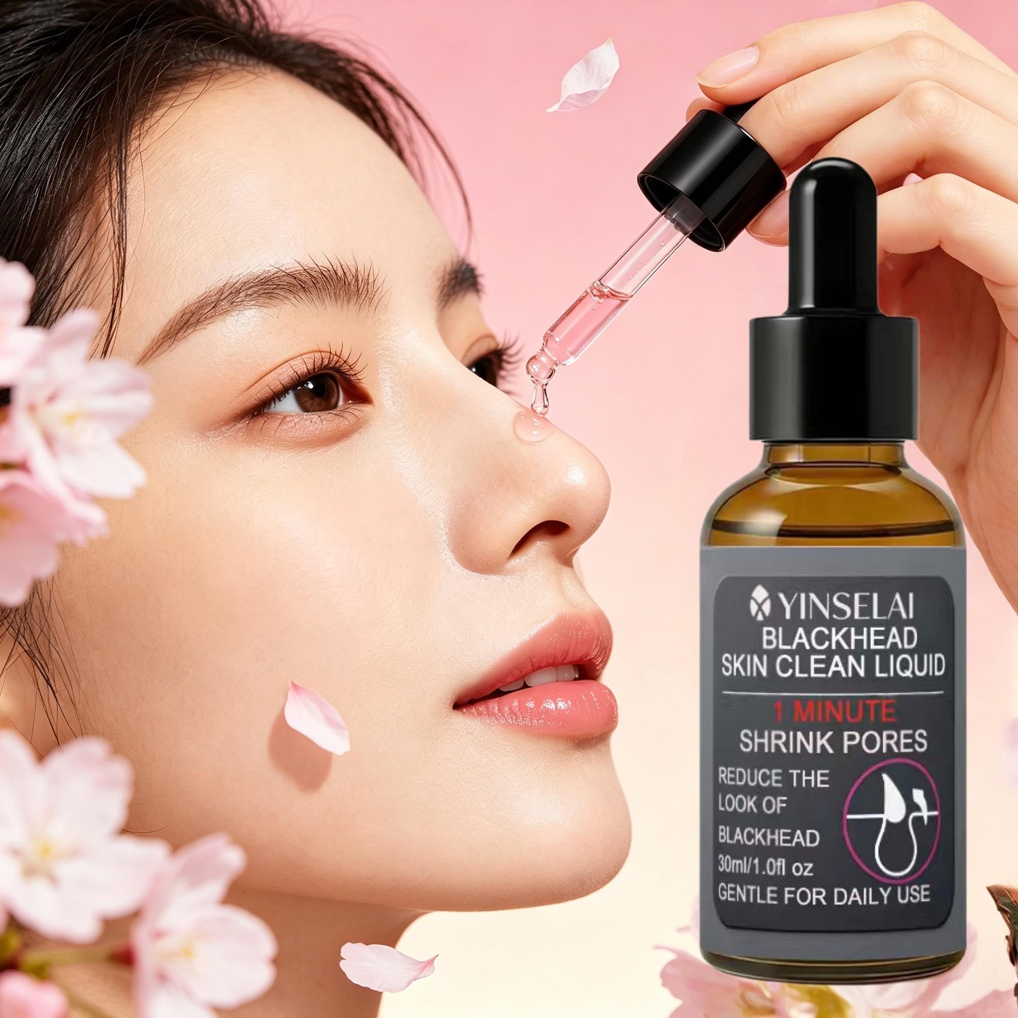 Blackhead Remover Essence, Tighten Pores, Deep Exfoliation, Remove Blackheads and Whiteheads, Suitable for All Light Skin Tones, Oil Control, Hydrating