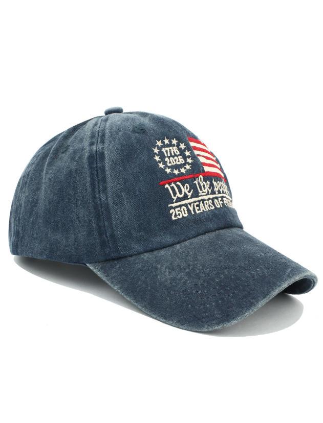 2026 New Design Usa 250th Anniversary Embroidered Patriotic Baseball Hat, Outdoor Sun Protection Sports Cap, Unisex Fashion Duck Bill Hat