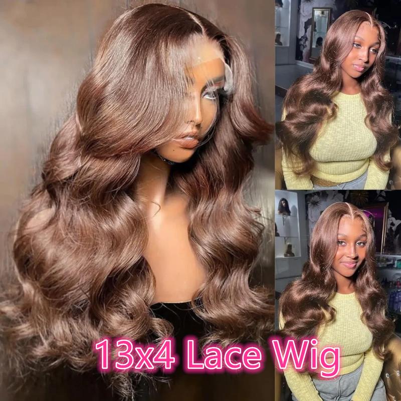 Bling Hair 30 32 Inch Brazilian Chocolate Brown Colored 13x4 Lace Front Wigs Straight Hair Wig Hd Transparent 13x6 Lace Frontal Wigs Preplucked For Wome