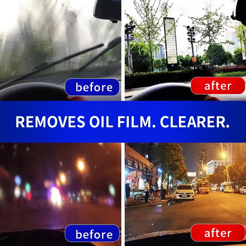 Jstree Car Glass Oil Film Cleaner with Brush Head, Removes Oil Films Effectively, 100ML Liquid Solution for Auto Maintenance