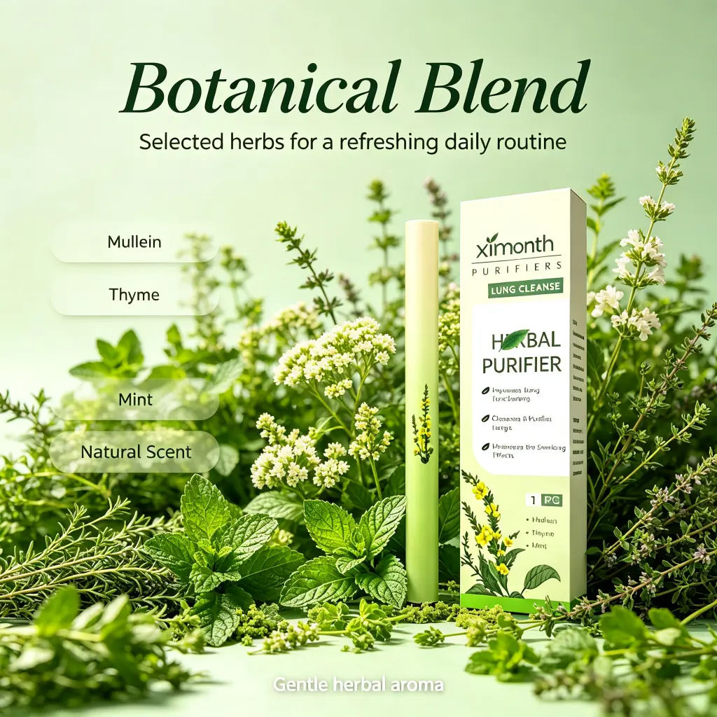 new  Natural Mullein Thyme Mint Breath Purifier Stick | Herbal Oral Care for Fresh Breath On-the-Go Oral care spray