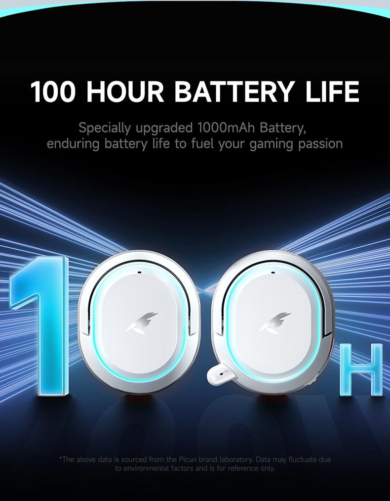 Picun G2 Gaming Headset Version 5.3 7.1 Surround Sound 5ms Low Latency ENC Microphone for PC PS4 PS5 for PC Laptop Game Peripherals