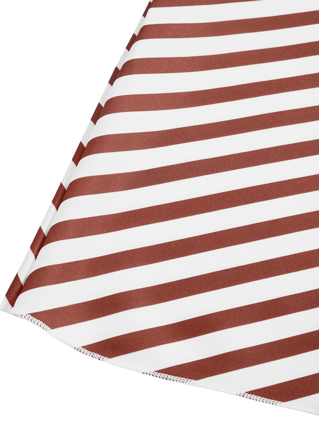 Summer Casual Elegant Striped Women's Plus Size Dress, Thin Strap off Shoulder Waist Cinching Pockets, Perfect for Vacation Beach Commuting, Casual Wear