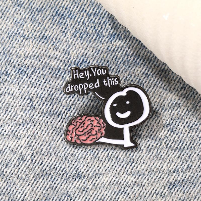 1pc Creative, Unique, and Quirky Letter Brooch/Collar Badge