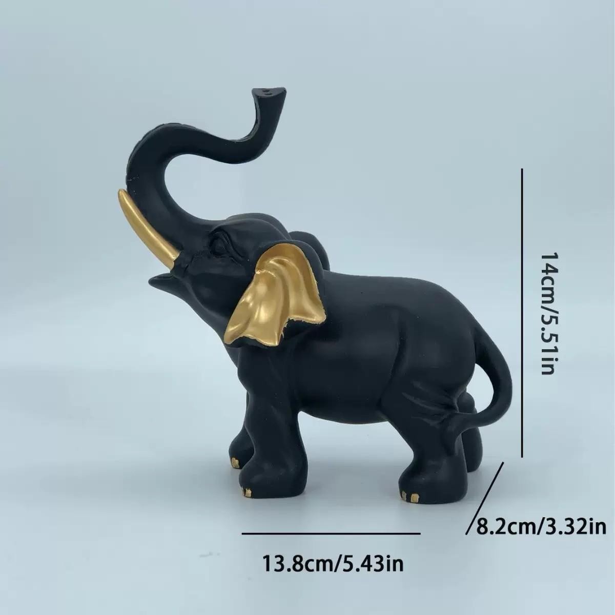 Resin Elephant Decorative Statue, Multi-Functional Home & Office Decoration, Perfect for Bookshelf, Living Room, Entryway, Home Décor Sculpture