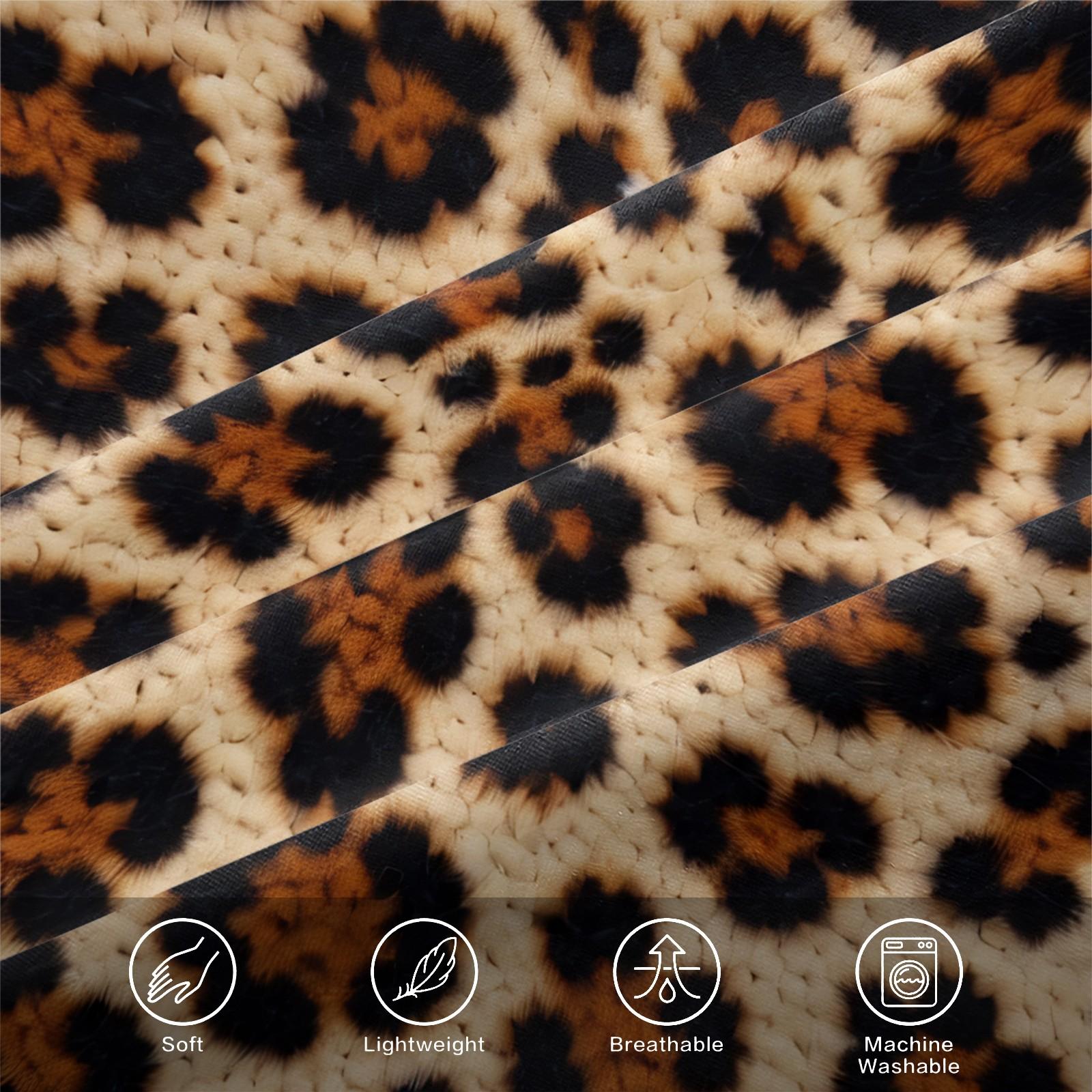 Classic Leopard Print Boho Chic Duvet Cover Set, 2/3 Pcs Light Luxury Vintage Bedding Set for Bedroom, Guest House, Hotel & Dorm, Perfect Housewarming/Birthday/Christmas Gift (No Comforter)