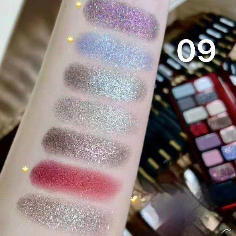 Cheeryep 16 Color Eyeshadow Palette, Shimmer Superflash Glitter Plate, Qianyan Eye Shadow Stage Cosplay Makeup, Smokey Eye Look, Chameleon Effect, Long-Lasting Wear Eyemakeup