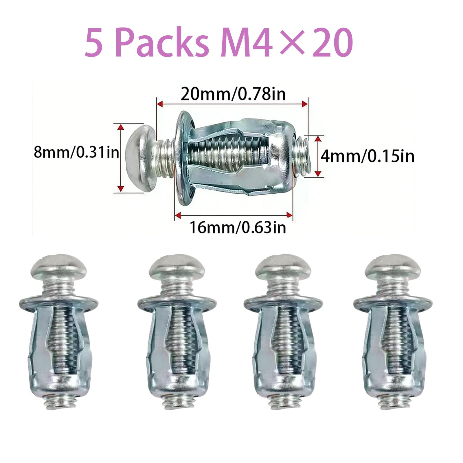 Heavy Duty Bolt Hollow Door Anchors Toggle Bolts for Drywall, Carbon Steel Expansion Screws Set, Expands Behind Wall for Cabinets Walls, Bolt Anchors for 0-5mm Thin Doors Drywall Caravan Walls, Easy Install Multi-Purpose Anchors