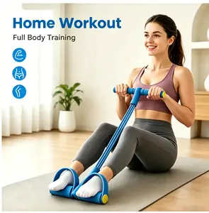 Multifunctional Pilates Trainer, Mini Reformer Fitness Board, Home Resistance Band for All Ages & Genders