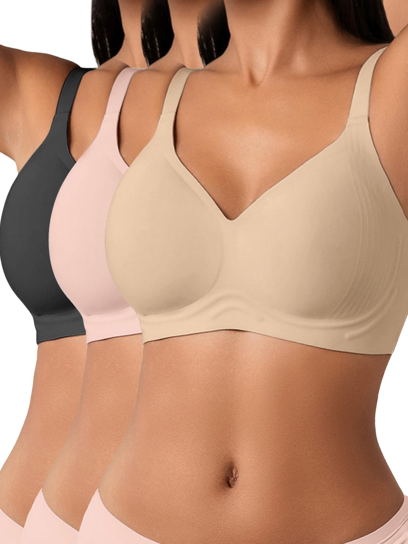 Jelly Wireless Women Comfortable Push Up Bras Wireless Seamless Full Coverage Bra Buttery Soft Everyday Tshirt Bra Perfect for Casual Use Wirefree Bra