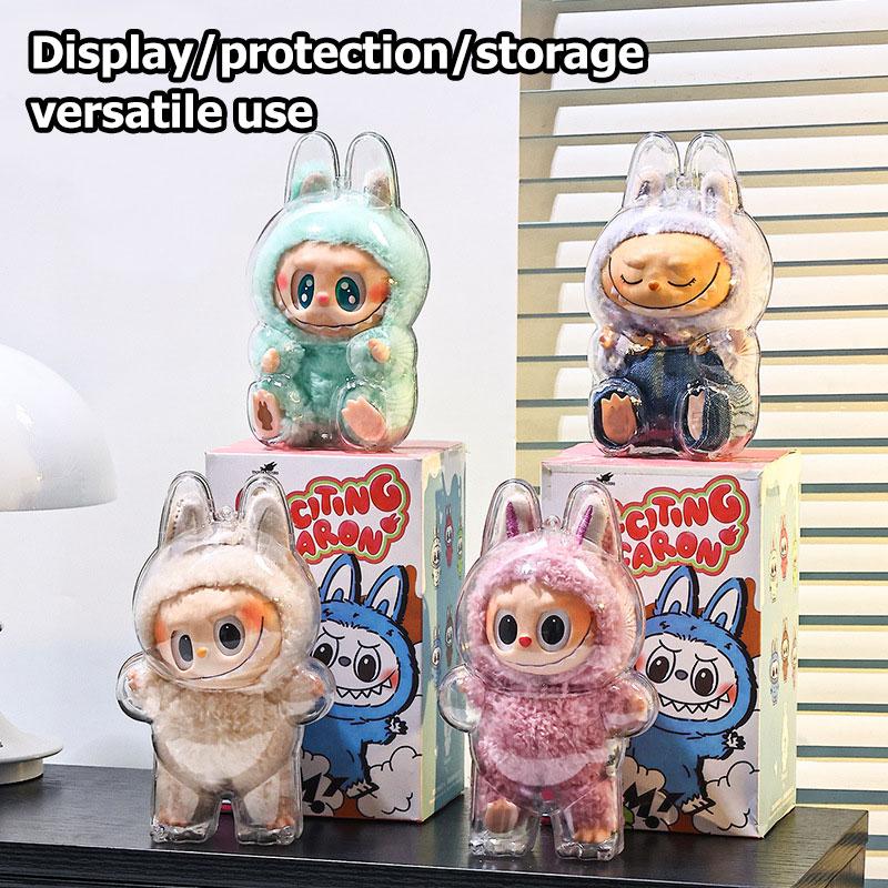 Protective Case for Labubu Have a Seat Series, Crystal Clear Display Box for The Monsters Figures, Dustproof & Scratch-Resistant Showcase (Doll Not Included)