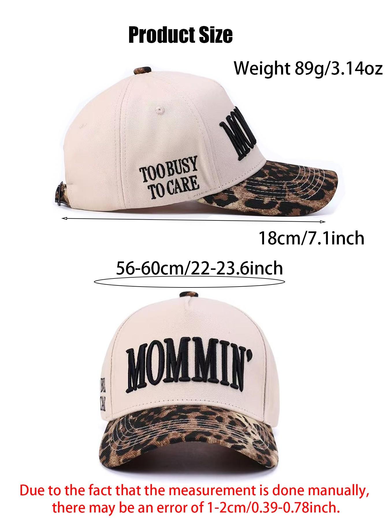 1pc Mommin Women's Baseball Cap Adjustable Snapback Cap, Embroidered Mother's Day Gift, Adjustable Canvas Vintage Hat, Perfect Mothers' Day Present for Moms
