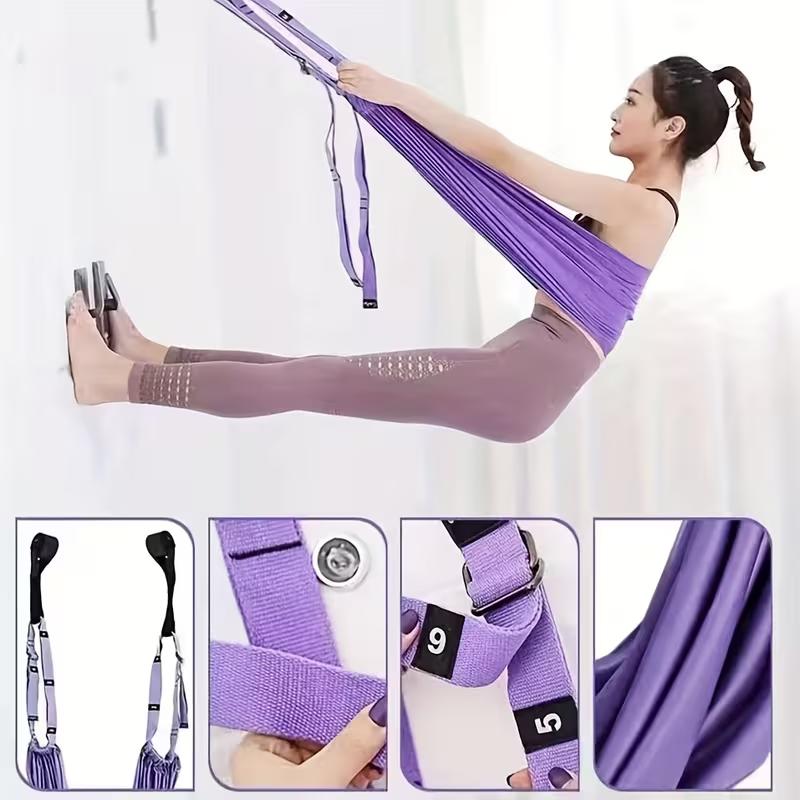 Multifunctional Aerial Yoga Hammock with Resistance Band, Ideal for Ballet Gymnastics Pilates, Home Back Bend Trainer Door Hanging Inversion Strap