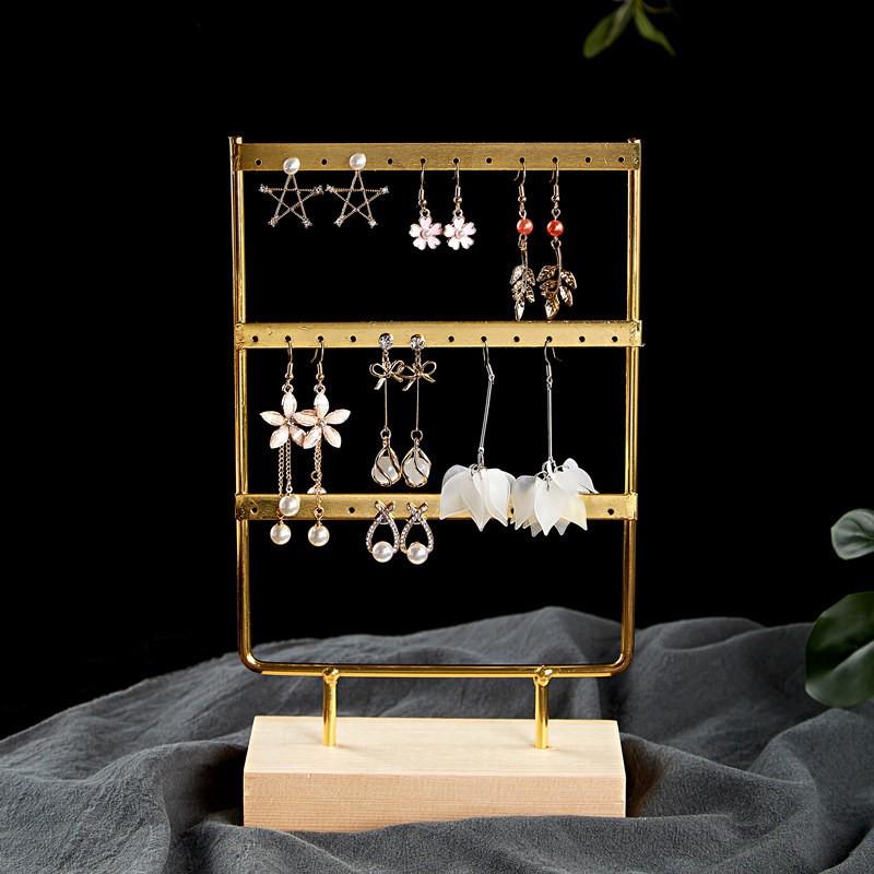 1PC Detachable Jewelry Organizer, Wooden Base, Jewelry/Earrings/Necklace Display Stand, Japanese Minimalist Style, Vanity Jewelry Storage Rack