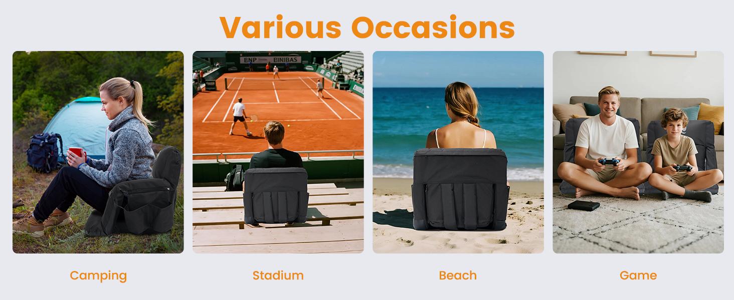 Lilypelle 21“/25” Wide Double Heated Bleacher Seat – 6-Position Recliner with Arms & Back, Portable for Sports & Outdoors, Power Bank Not Included Lilypelle 21“/25” Wide Double Heated Bleacher Seat – 6-Position Recliner with Arms & Back, Portable for Sports & Outdoors, Power Bank Not Included