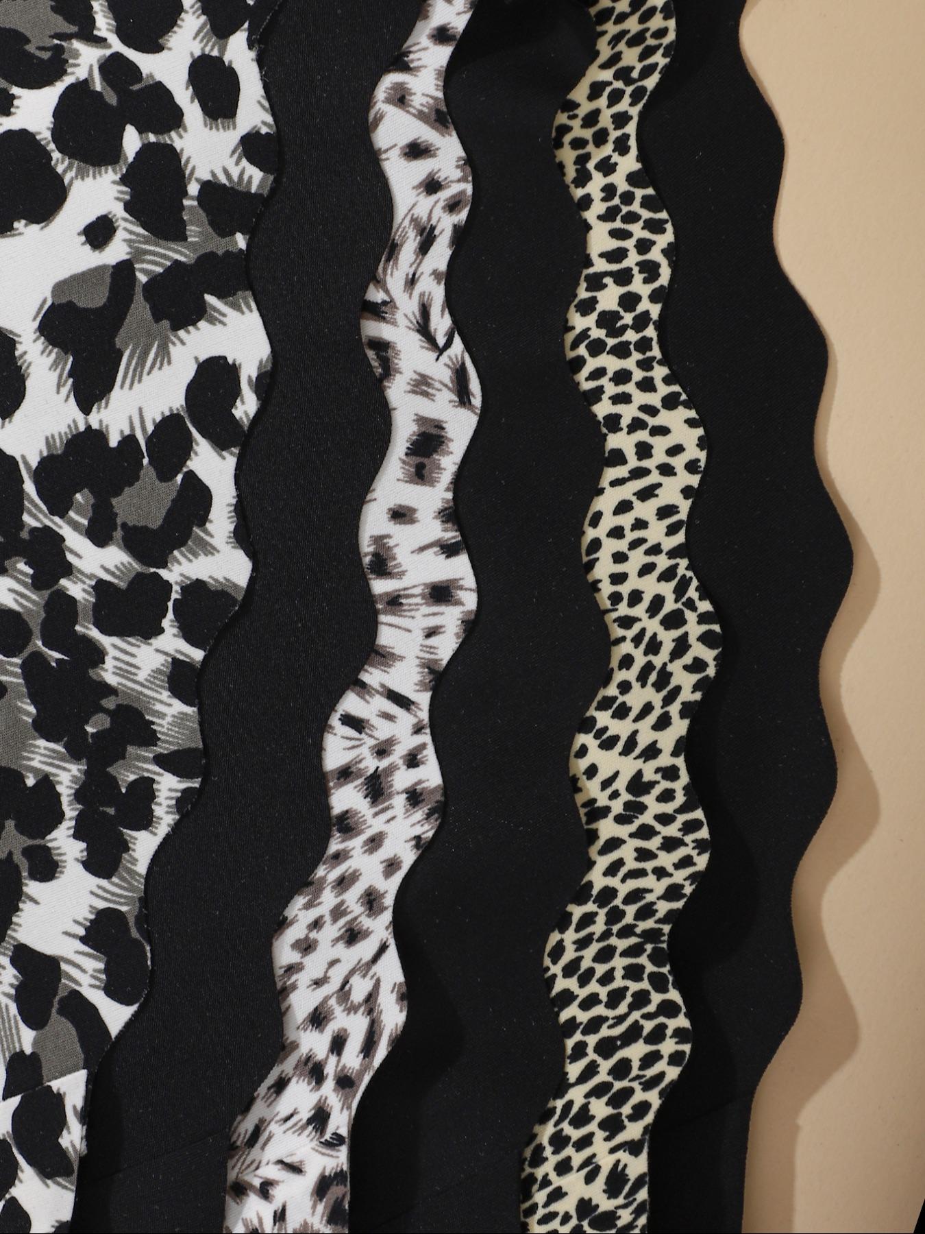 Women's & Leopard Print Underwear Set, Comfortable Seamless Fitted Design, Perfect for Yoga & Daily Wear, All Season Essentials