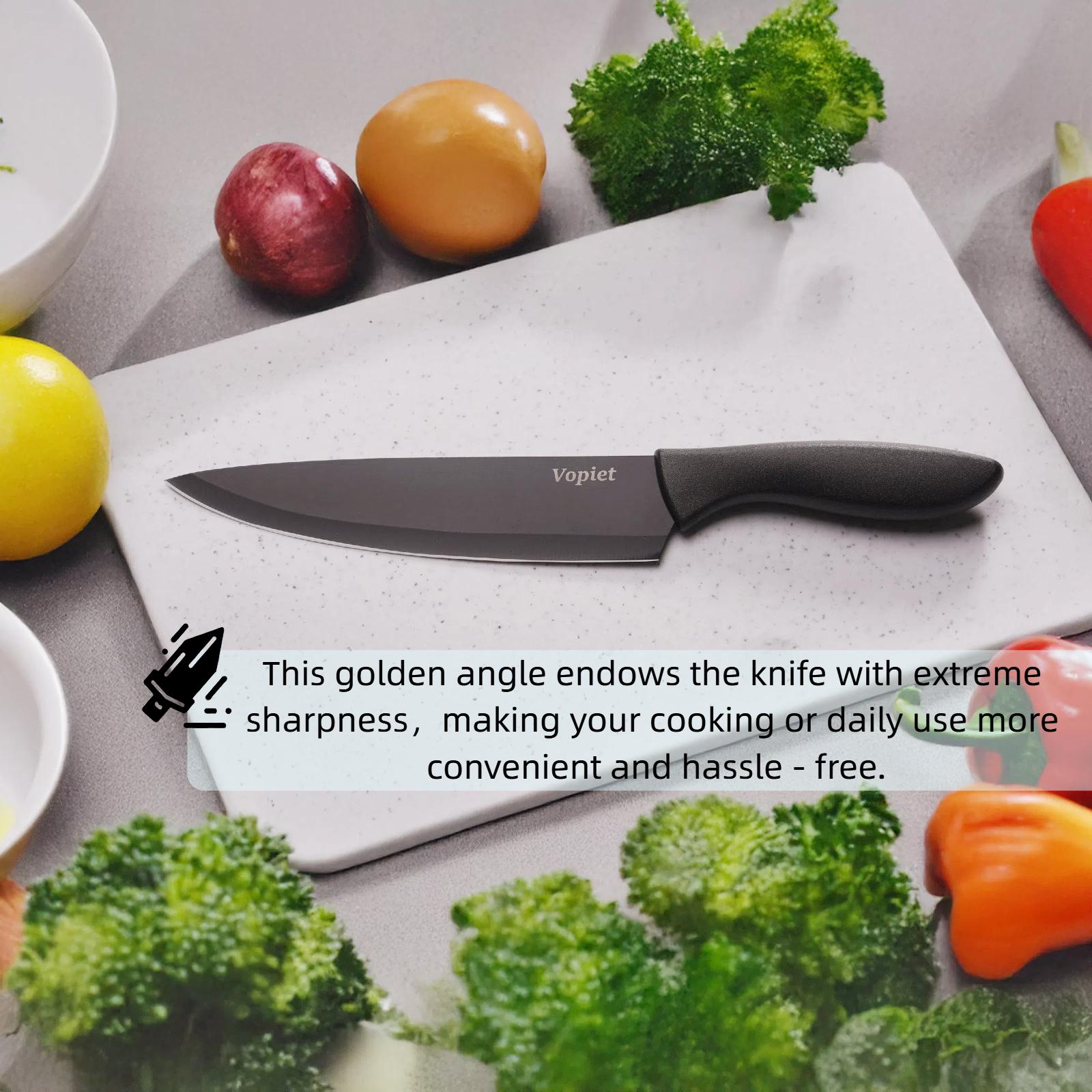 15 Pieces, Knife Set, Plastic Handle, Plastic Storage Holder,  Scissors, with Sharpener, Meat and Vegetable Cutter, Steak Cutter, Washable, Gift Set Utensils Modern Kitchen Container