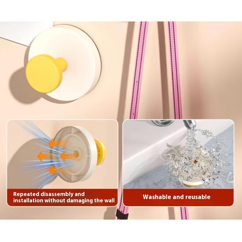 10pcs multifunctional hook suit, random color, strong wall hanging design without drilling