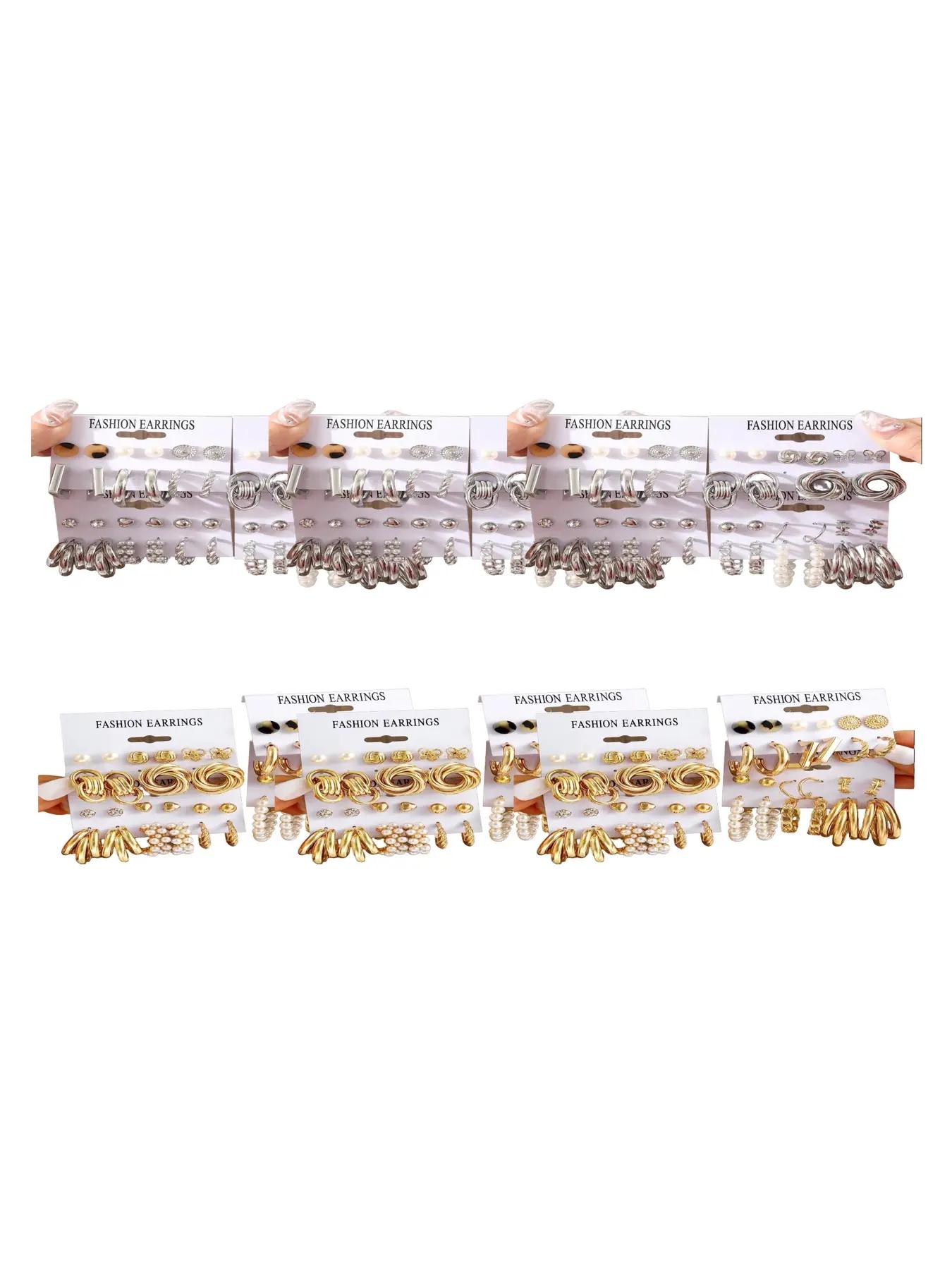 Faux Pearl & Rhinestone Decorated Heart & Butterfly Design Stud Earrings As Gift, 2024 New Dainty Jewelry for Daily Clothing Decor, Party