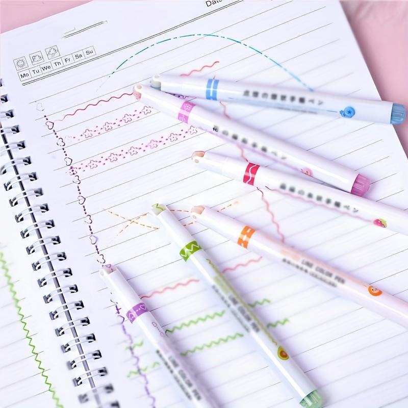6pcs 6-Piece Assorted Flower-Shaped Fine Line Aesthetic Pens: PVC, Perfect for Note-Taking and Marking, Office Stationery Essentials