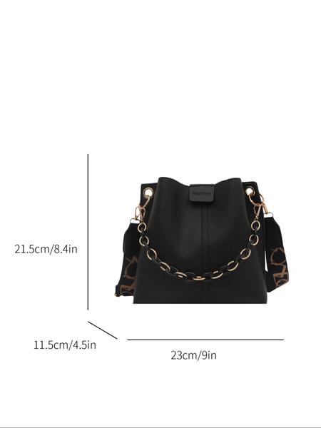 Women's PU Handbag, Casual Crossbody Shoulder Bag, Fashion Bucket Bag, Elegant Daily Use Accessory, Fashionable Bucket Bag, All Seasons