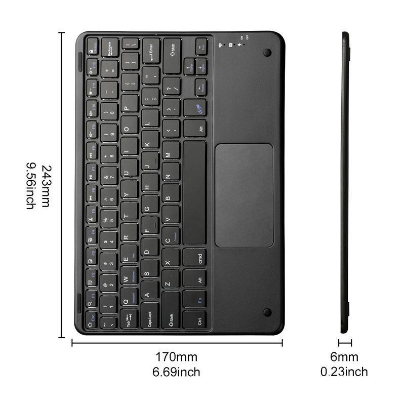 Wireless Keyboard with Touchpad for IPad Samsung Xiaomi Tablet Keyboard for Phone Laptop 10'' Keyboards Bluetooth Rechargeable