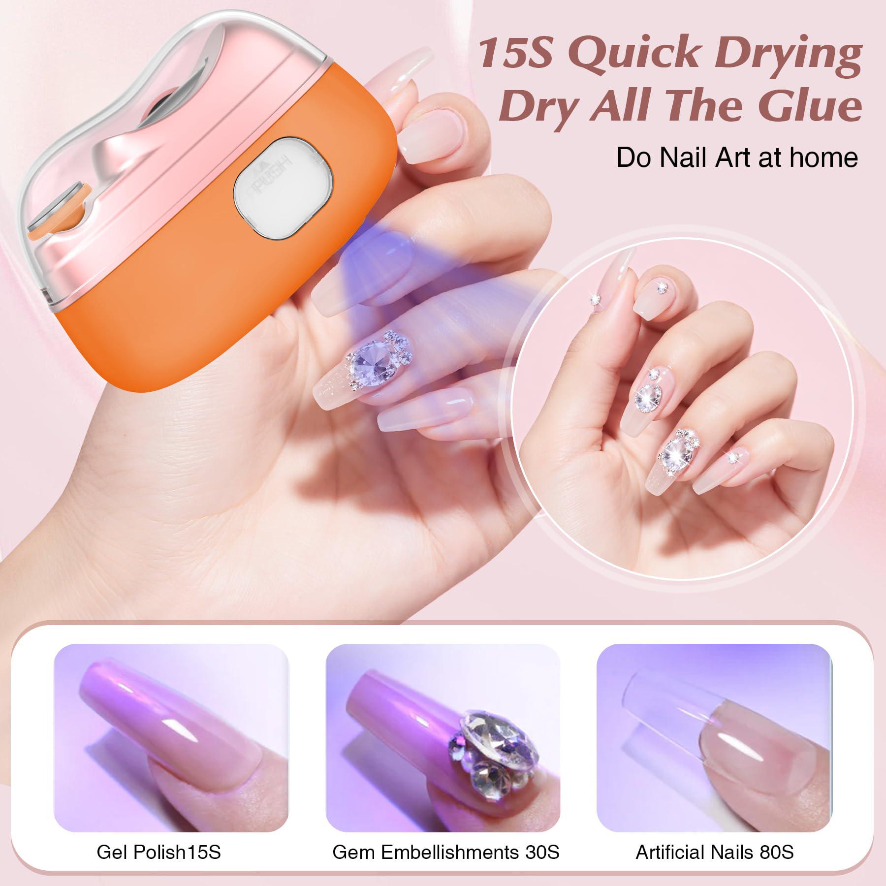 4 in 1 Electric Nail Clipper & Polisher with LED Light, UV Light,2 Speeds, Built-in Storage ,Trim, Shape & Smooth Press-On Nails Perfectly,  Safe for Baby & Seniors, Ideal Gift for Family and Friends