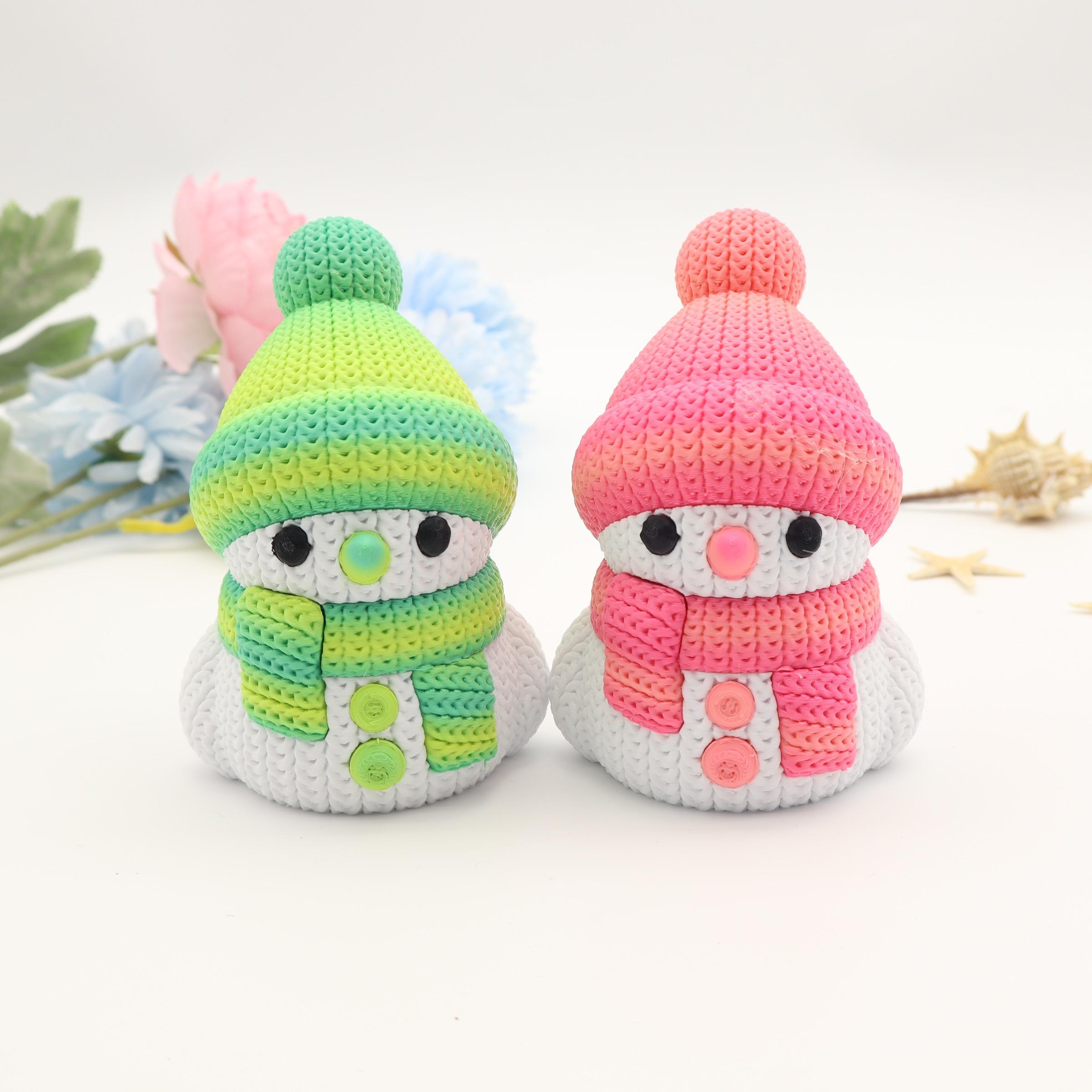 3D Printed Snowman Set, Home Decor Desktop Ornament, Halloween Christmas Gift, Suitable for Any Occasion, 1pc/6pcs, Desktop Statue