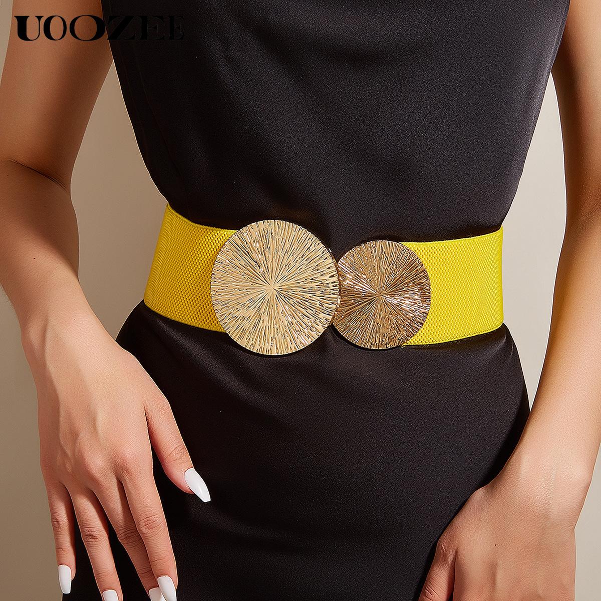 UOOZEE-LIVE Women's Fashionable European and American style belt for women to decorate coats and dresses, belts to tighten waist, elastic waistband for suits
