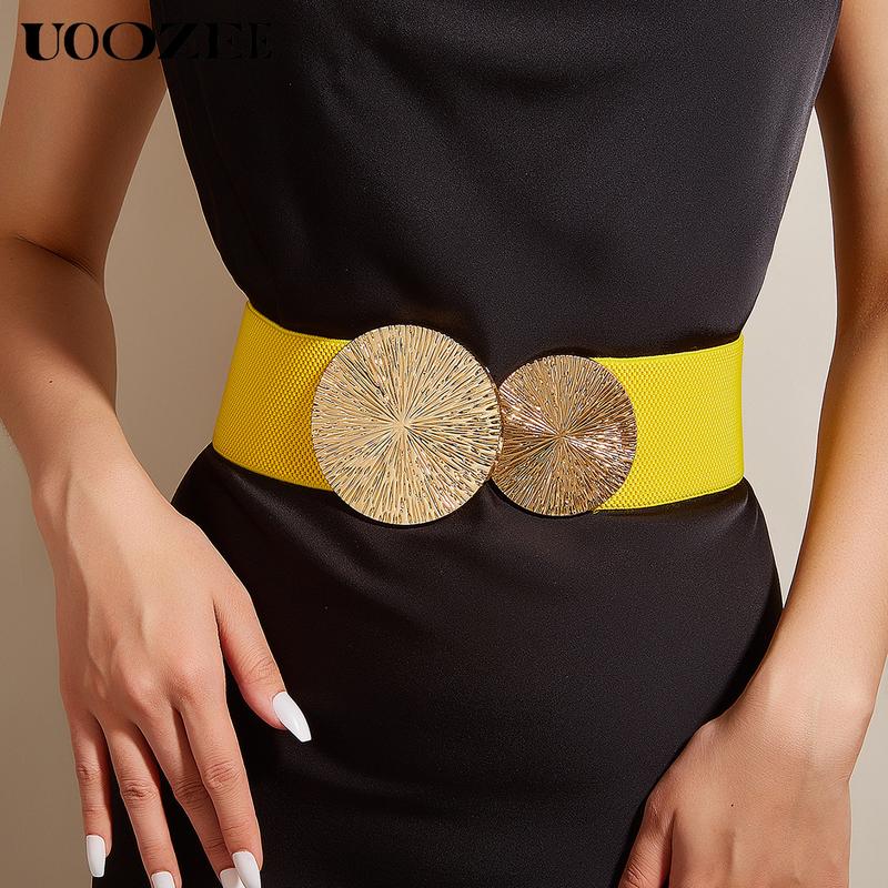 UOOZEE-LIVE Women's Fashionable European and American style belt for women to decorate coats and dresses, belts to tighten waist, elastic waistband for suits