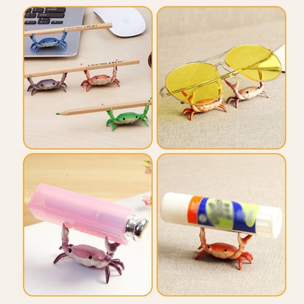 3Pcs Desk Crab Pen Holder, Creative Crab Pen Holder, Weightlifting Crabs Penholder Bracket Storage, Desk Pen Stand for Pen Storage Office Desk Display Decorations, Unique Gift Idea
