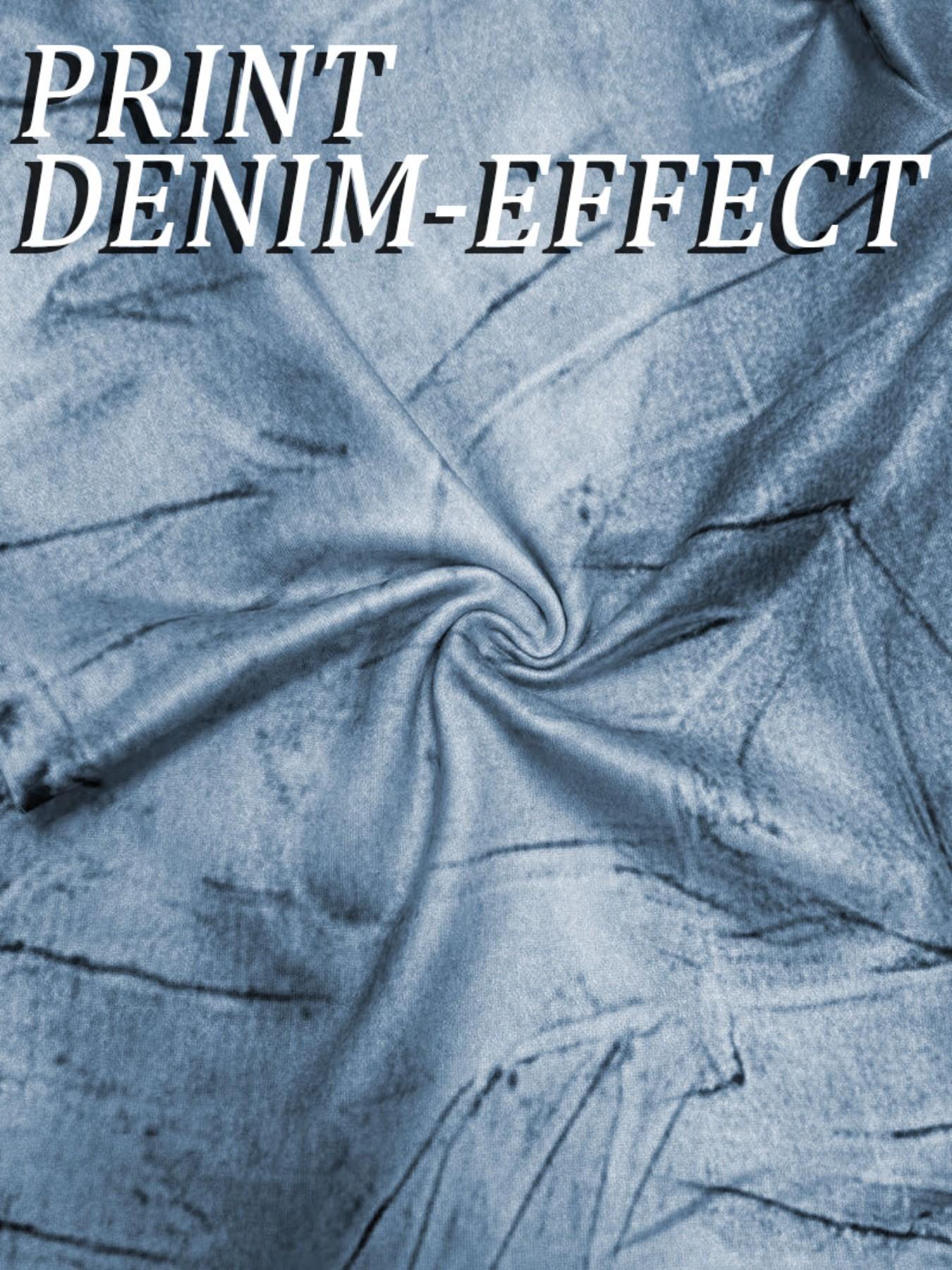 Women's Printed Skinny Pants Non-Denim Fabric, Faux Denim Bottoms, All Seasons Wear, Ladies' Four-Piece Set, Comfortable and Stylish