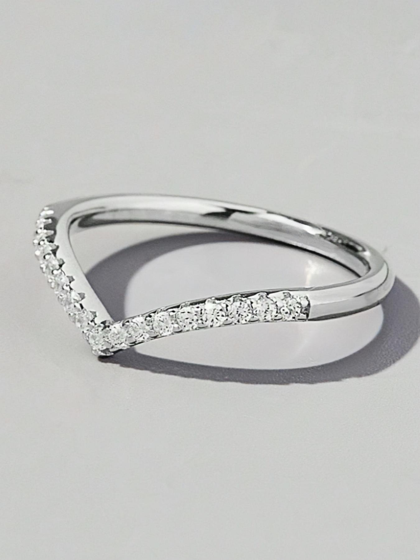 S925 Sterling Silver Women's Elegant Artificial Zircon Inlaid Ring, Exquisite Trendy Ring, Fashionable Jewelry Accessories for Women As Engagement Ring, Wedding Rings