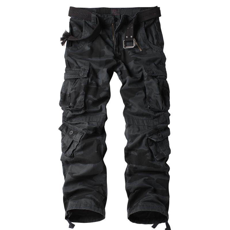 3357 Men's Cotton Cargo Pants With 8 Pockets Camo Pants Outdoor Cargo Work Pants(No Belt)