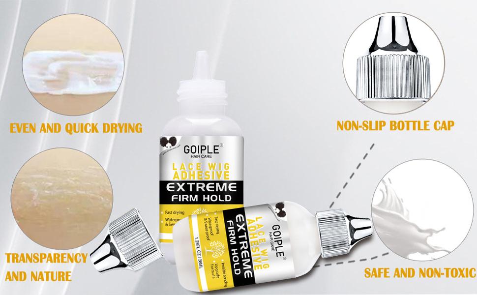 【Spring Glow-Up】Wig Adhesive Spray and Lace Glue for Extra Hold - Glueless Lace Melting Spray for Wigs Natural Gel Fast Drying Haircare Protect Edges Hairpiece